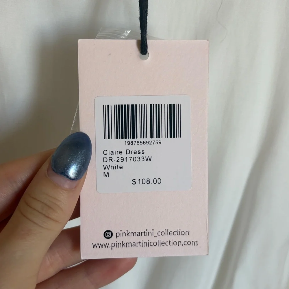 NWT Pink Martini The Claire Dress White - Picture 6 of 7